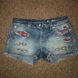 Miss Me American flag shorts